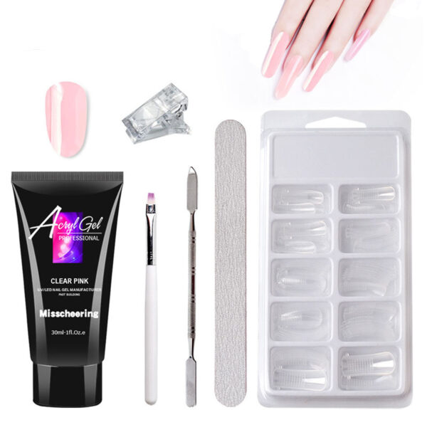 Painless Extension Gel Nail Art Without Paper Holder – Quick & Easy Crystal Gel Set