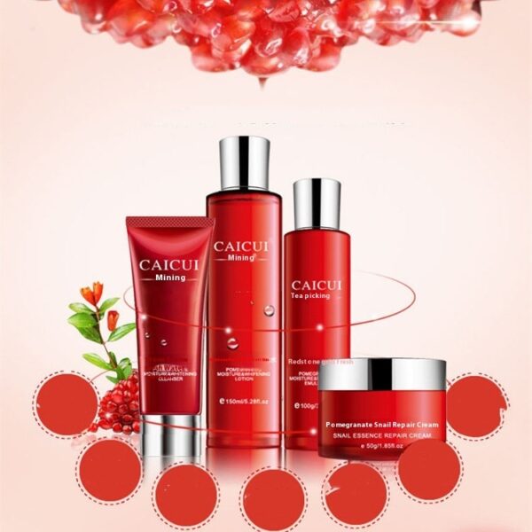 Hydrating Pomegranate Skin Care Set – Complete Moisturizing Cosmetics Collection
