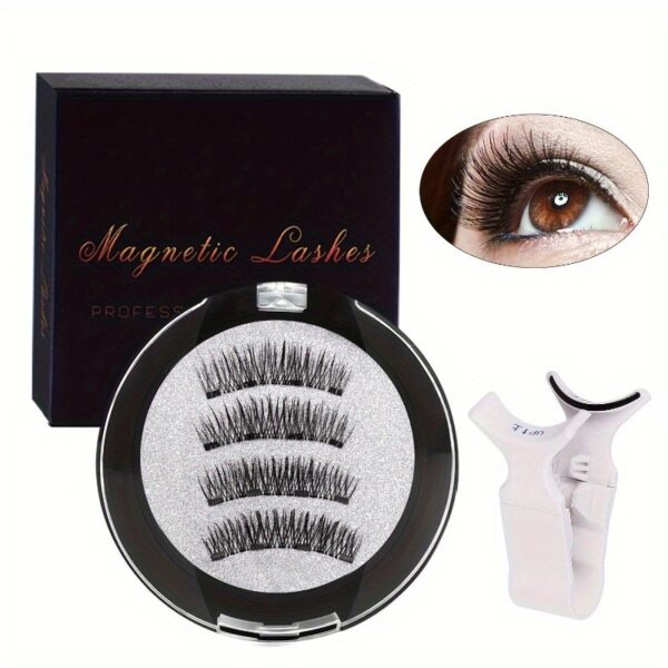 Magnetic Eyelash Set with App & Eyeshadow Kit – Glue-Free, Reusable, and Alcohol-Free for a Professional Look